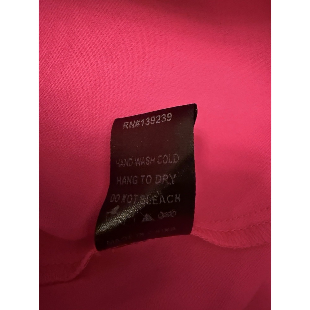Tuckernuck POMANDER PLACE Kenzo Dress XL Electric Pink Tiered Long Sleeve Shift - Picture 9 of 10